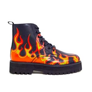 [NWOT]🔥Flaming Faux-Leather Boots by ASOS Design Size 11 Mens🔥